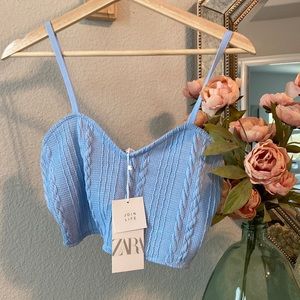 Zara cable knit crop top